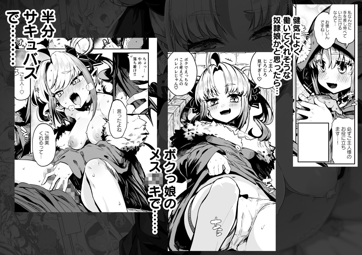 ねぇご主人 今日の「ごほうび」まだぁ？ ボクッ娘メ○〇キハーフサキュバス奴○娘にごほうび生活 - サンプル画像 1