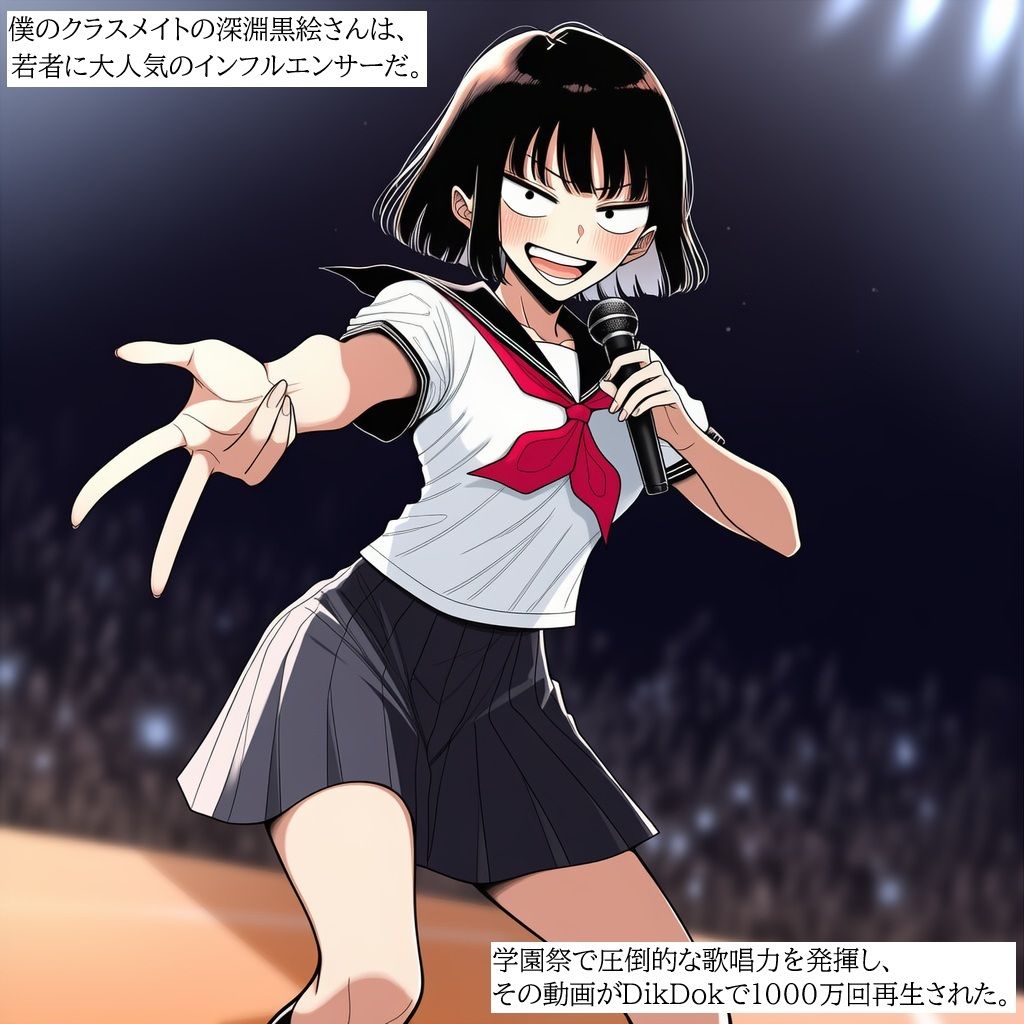 有名インフルエンサーJKがヤリマンビッチだったので、ビッチマ〇コに都合良く無責任中出しさせてもらう話 - サンプル画像 1