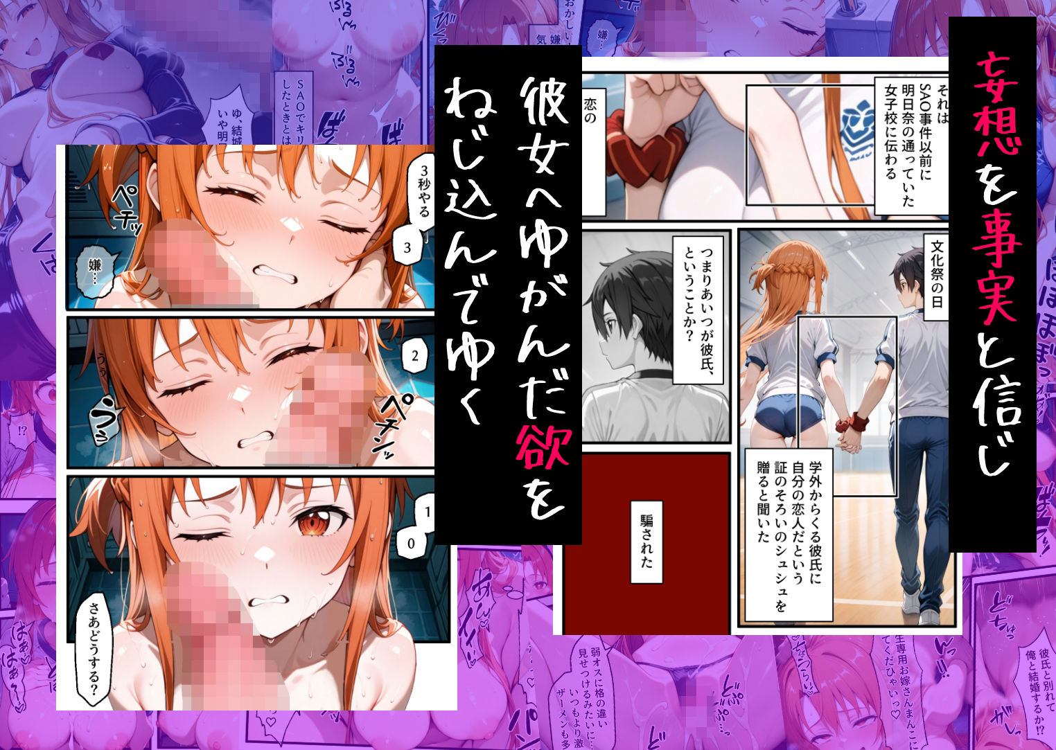 メス猫墜ち NTRの記録 アスナ編  ソードアートオ〇ライン - サンプル画像 2