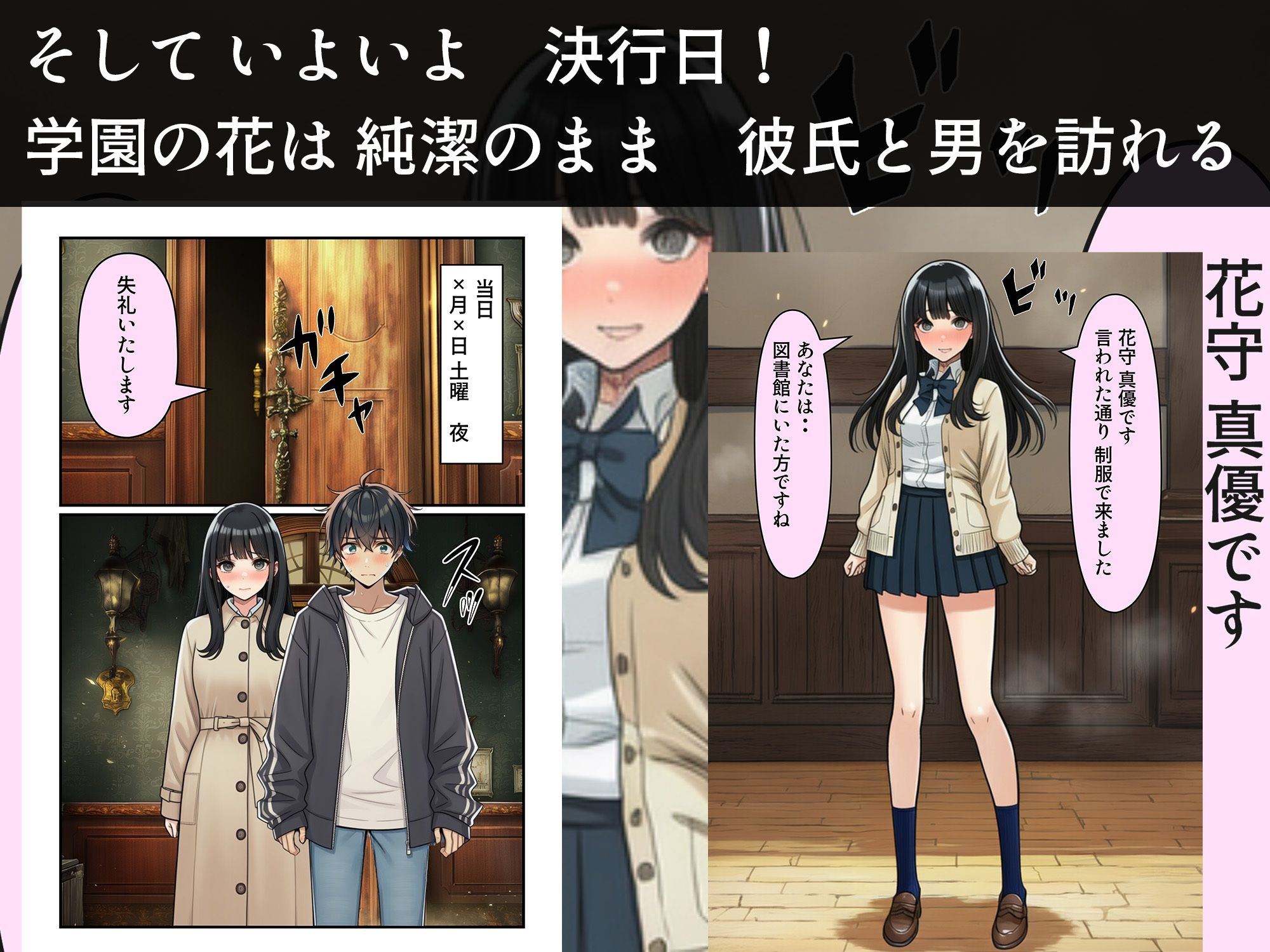 学園の花を追い詰めろ！〜純潔を奪われ/彼氏の前でも〜 - サンプル画像 6