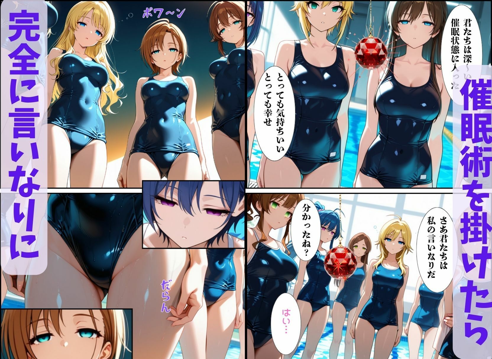 集団催● 〜スク水JKは催●洗脳され性奴●になる〜 - サンプル画像 2