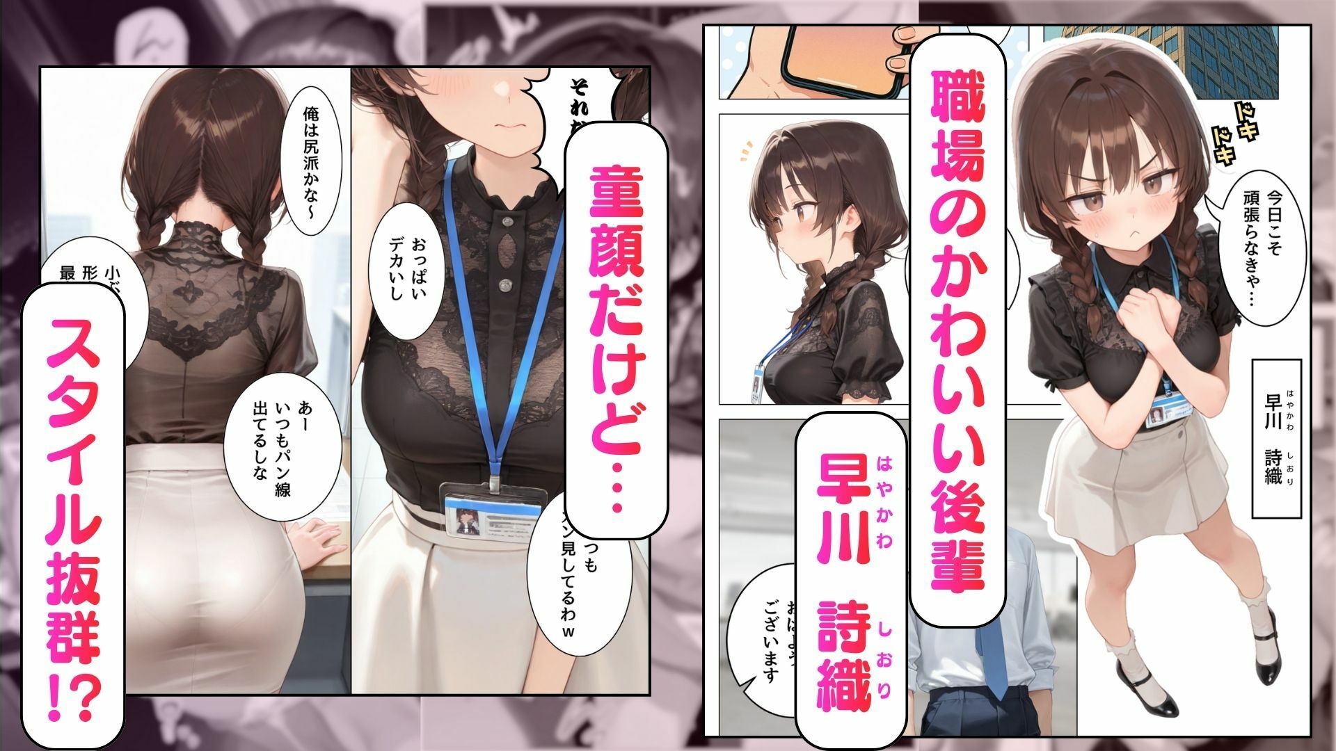 可愛いけどちょっと抜けてる後輩と、残業してたらいい雰囲気になった話 - サンプル画像 1