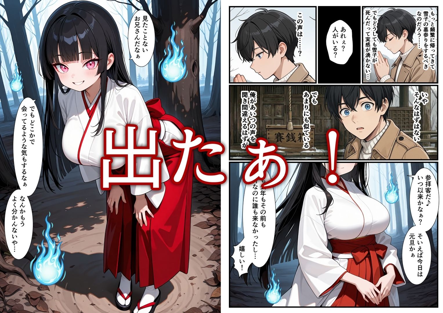 初詣に行ったら死んだ幼なじみの幽霊がいた 童貞を捧げた - サンプル画像 3