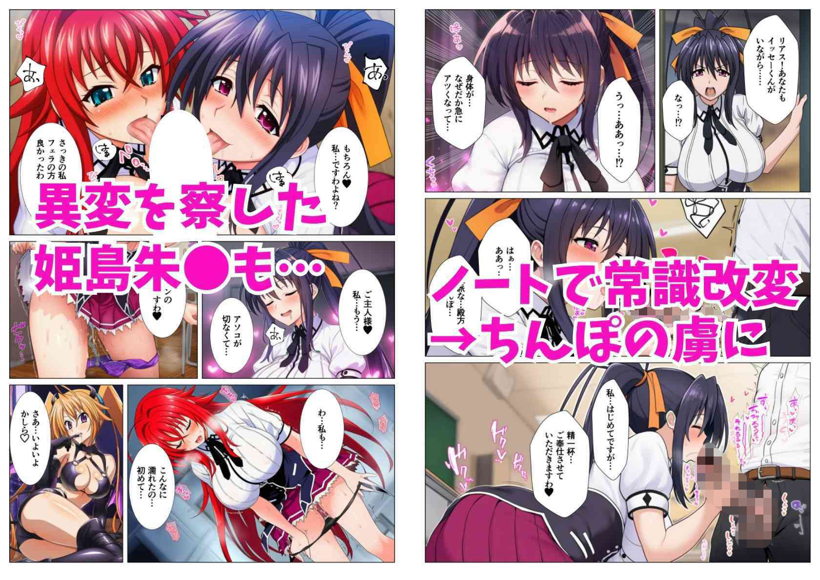 催淫メスノート！ハ◯スクールD×Dヒロインの名前を書いたら強●発情 - サンプル画像 3
