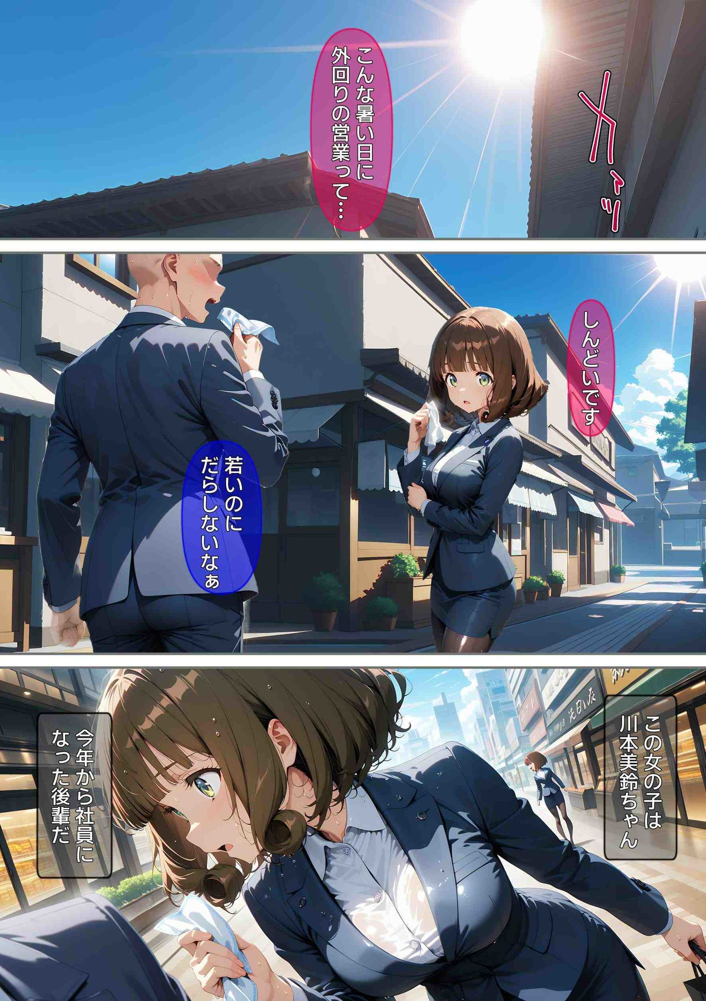 熱中症で倒れた後輩ちゃんをレ〇プする話 - サンプル画像 1