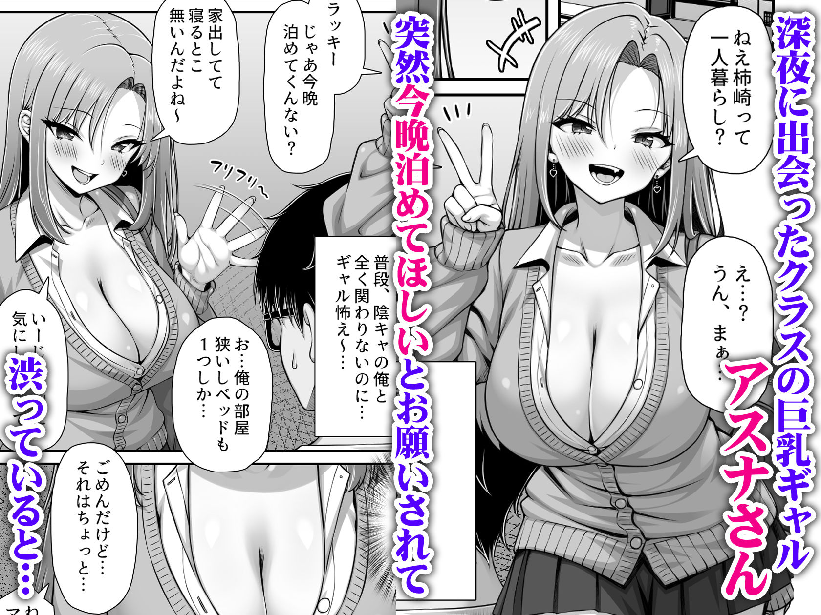 好きにおっぱい触らせてあげるから家泊めてよ - サンプル画像 1