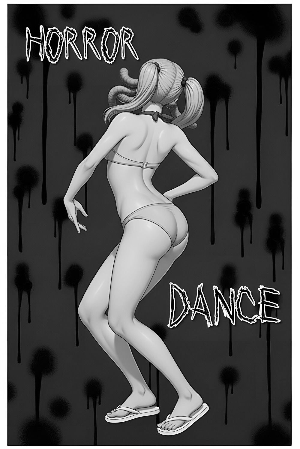 海辺のホラー -キモい蟲が口の中に！-モノクロバージョン - サンプル画像 8