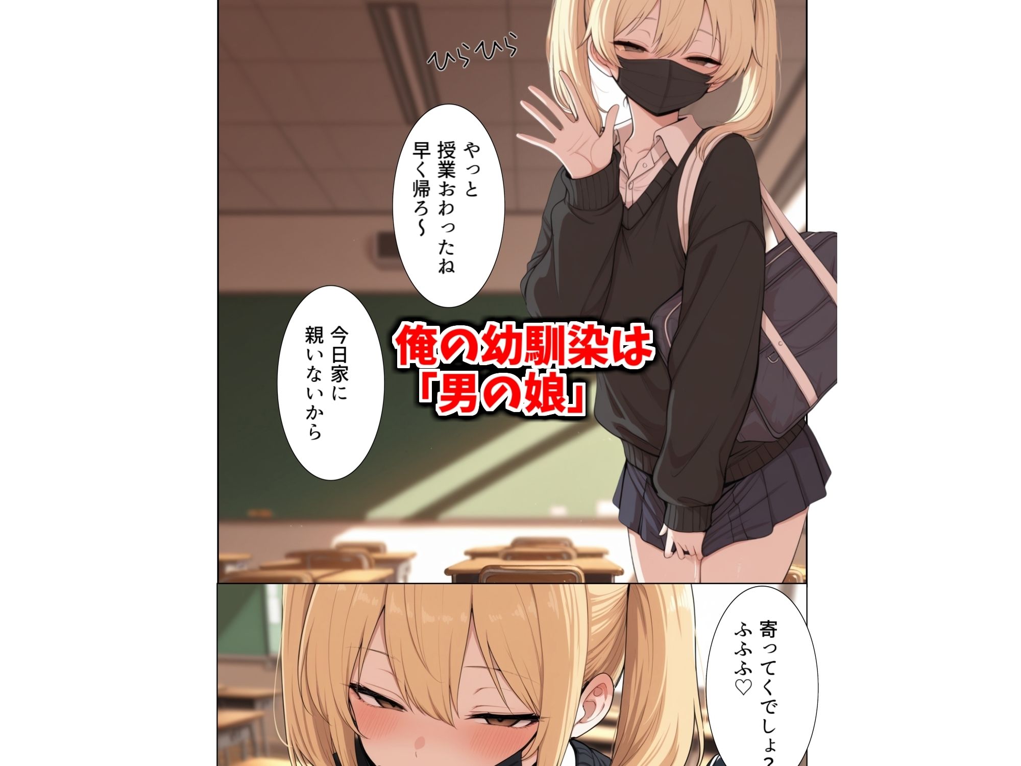 隣のクラスの幼馴染が男の娘だった場合 - サンプル画像 1