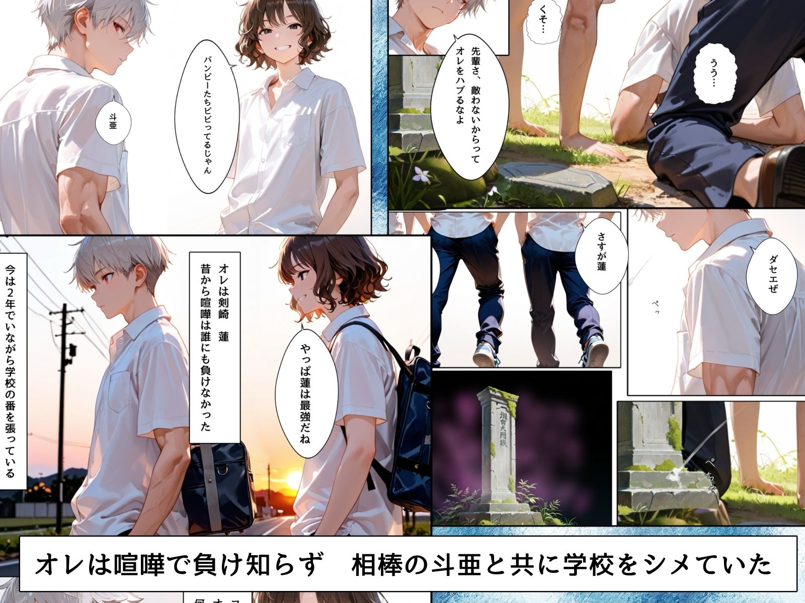 TS番長〜親友のチ〇ポでメス堕ちしたオレ - サンプル画像 1