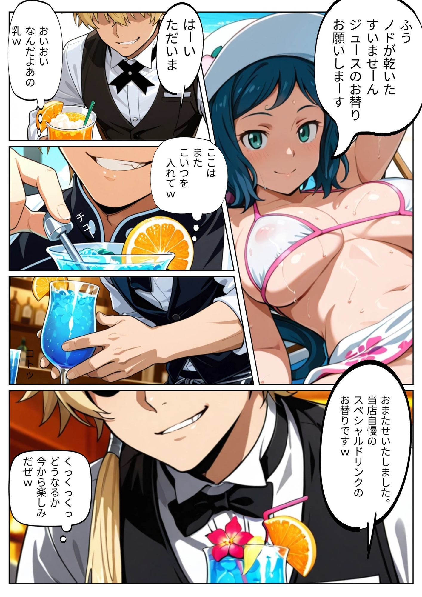 波打ち際のリンコママ - サンプル画像 1