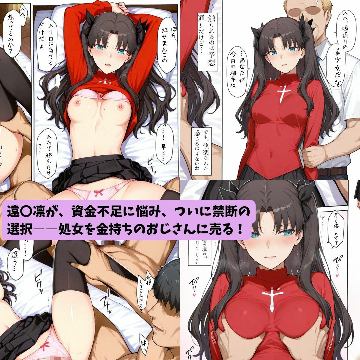遠〇凛 処女売春 〜資金のため処女を穢されて〜 - サンプル画像 1