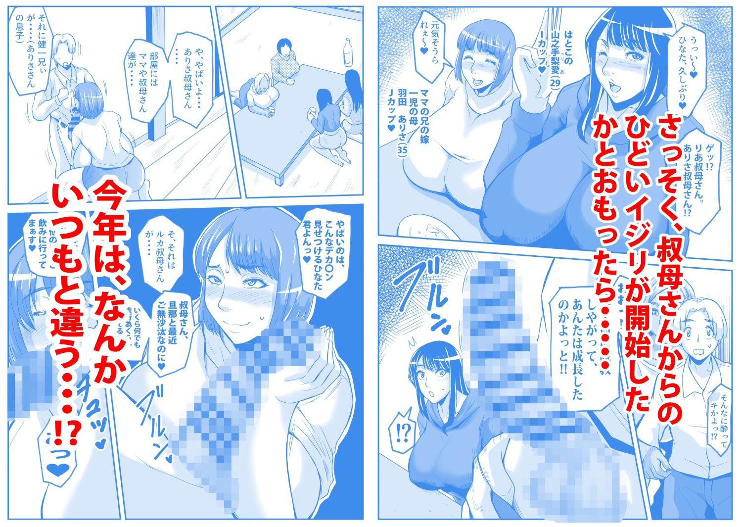 僕の叔母とママとのヤリ正月 - サンプル画像 2