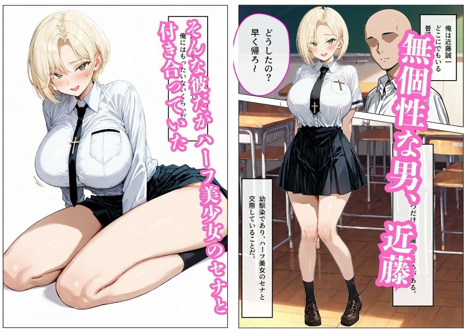 ハーフ彼女に搾り取られる話 - サンプル画像 1
