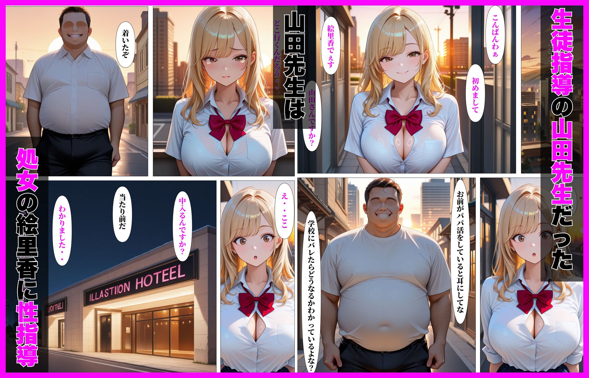 パパ活ギャルJKはきもおじ先生の生オナホになった話 - サンプル画像 2