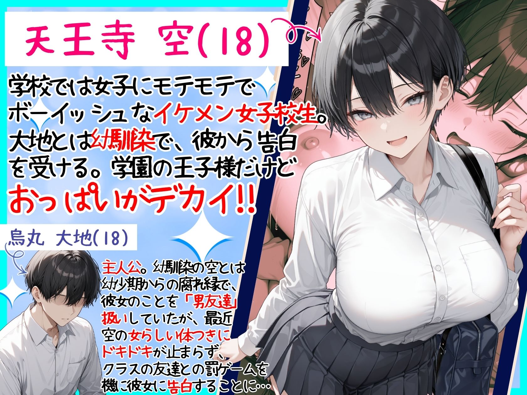一週間後に学園の王子様な巨乳幼馴染とイチャらぶセックスする話 - サンプル画像 1