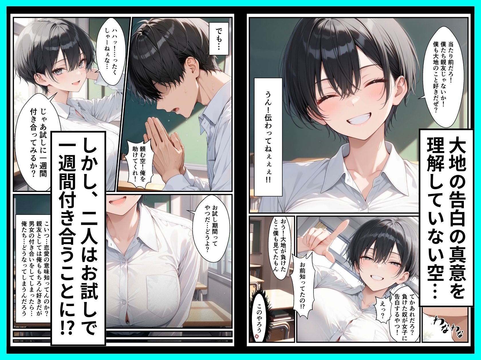 一週間後に学園の王子様な巨乳幼馴染とイチャらぶセックスする話 - サンプル画像 3