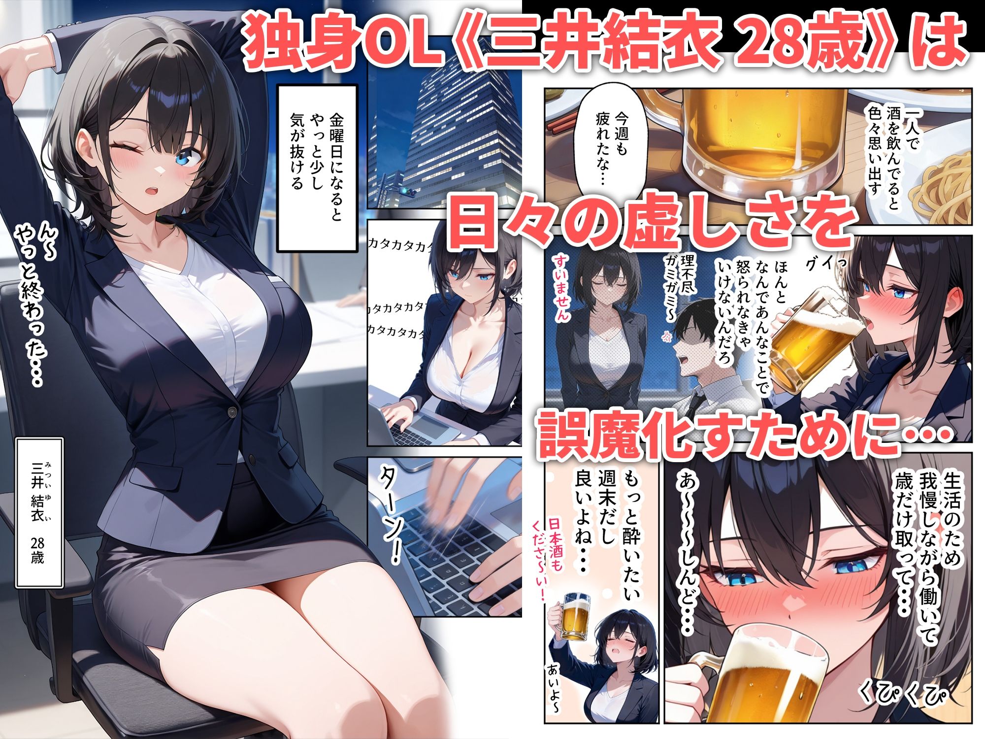 隣人えっち  セフレに恋する独身OL - サンプル画像 1