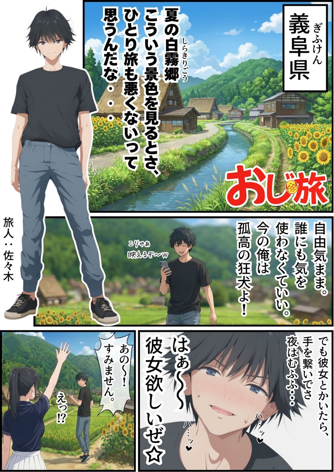 【義阜編】おじさん、私を旅に連れてって - サンプル画像 1