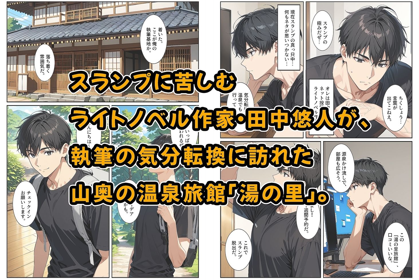 温泉宿の欲求不満な爆乳若女将は混浴露天風呂で孕ませ中出しセックスさせてくれました。 - サンプル画像 1