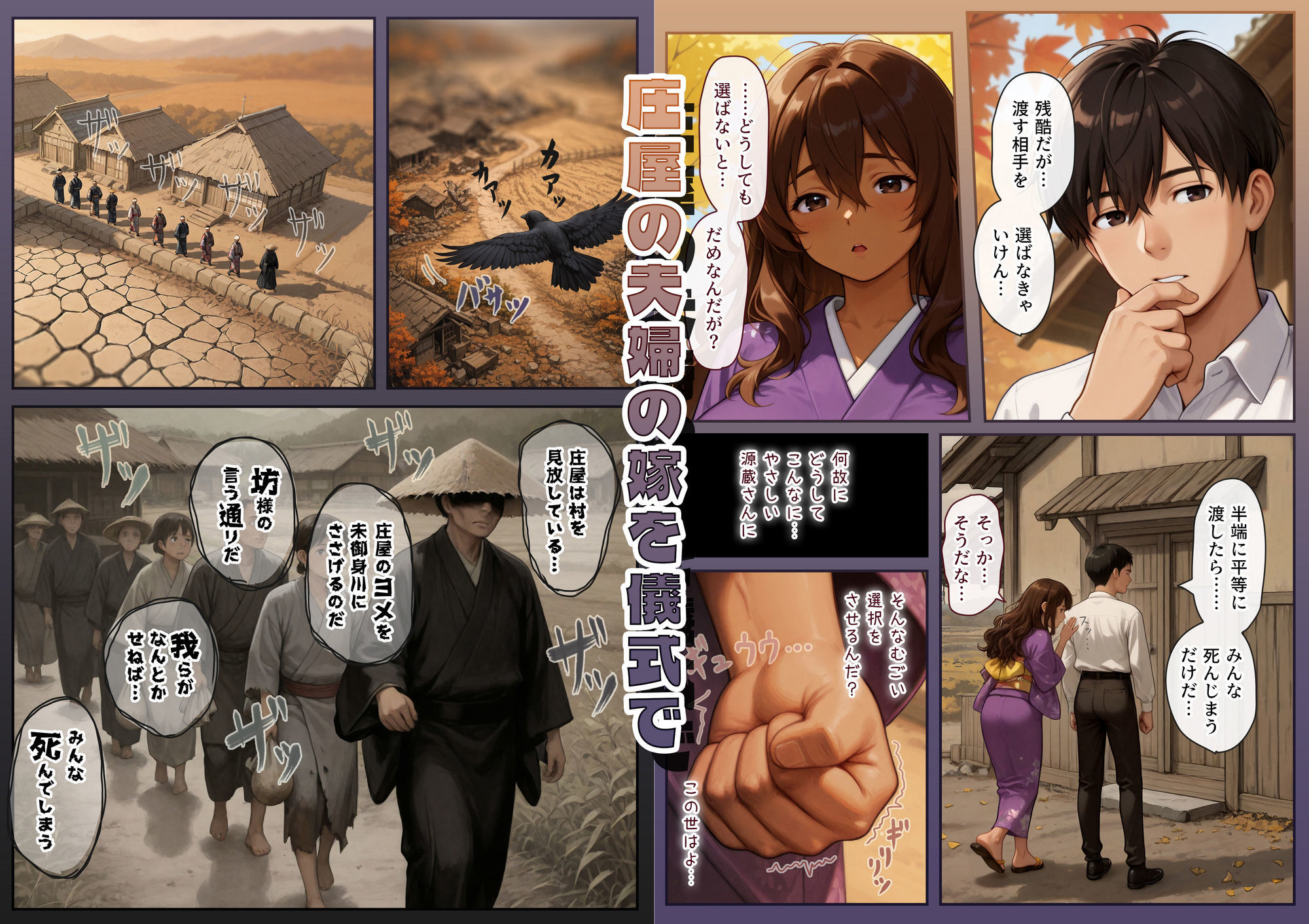 『明治助平浪漫譚』生贄にされた爆乳女は緊縛されてぬれぬれに、儀式はこれでヲハリ。「ムカサリ流し〜ヲハリ編」 - サンプル画像 2