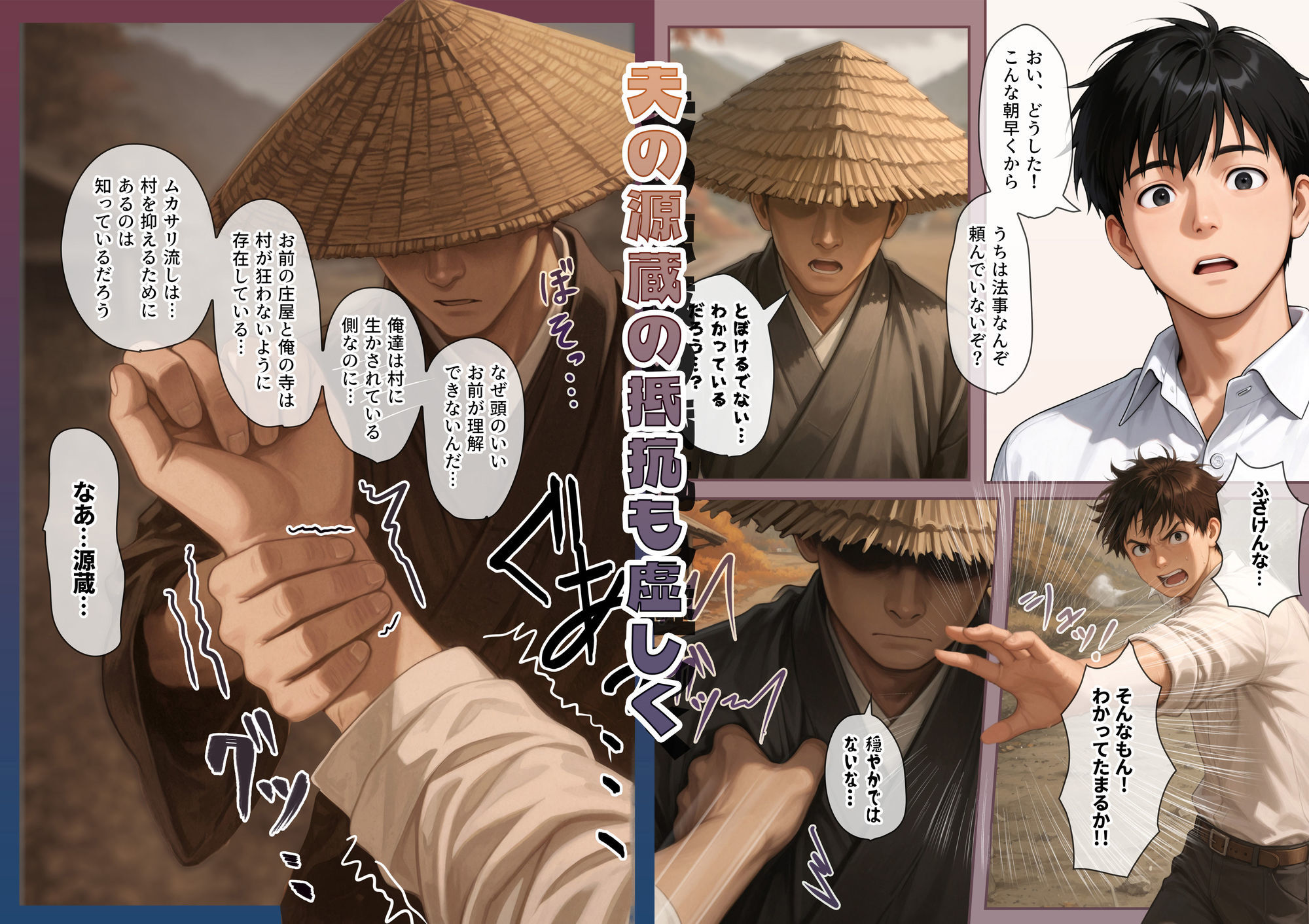 『明治助平浪漫譚』生贄にされた爆乳女は緊縛されてぬれぬれに、儀式はこれでヲハリ。「ムカサリ流し〜ヲハリ編」 - サンプル画像 4