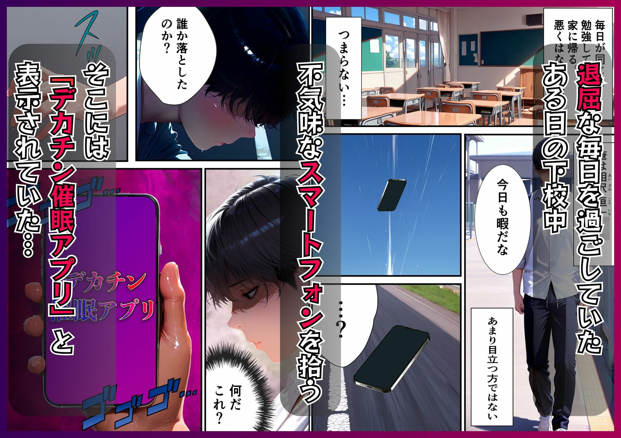 デカチン催●アプリ-学園の女子全員支配する-デカチンになり女子校生を完堕ち服従させるアプリ - サンプル画像 1