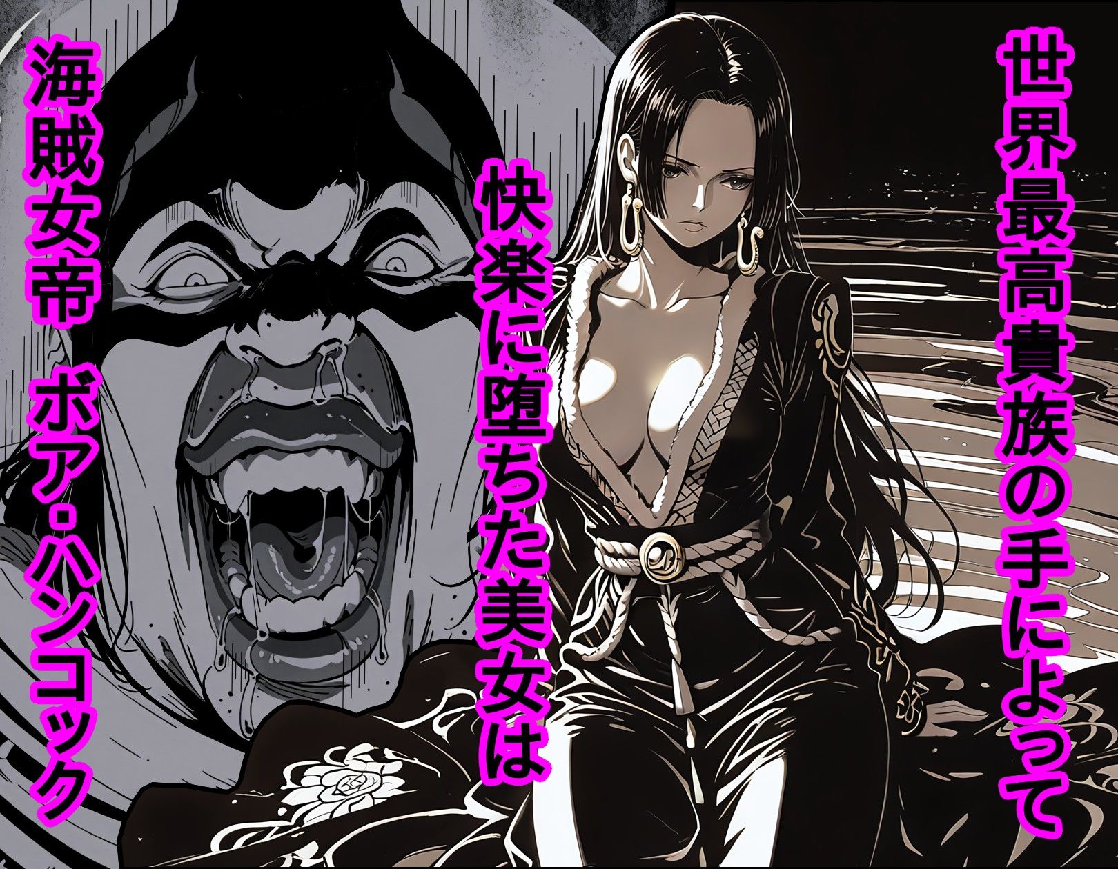 世界最高貴族の手によって快楽に堕ちた美女は海賊女帝 ボ〇・ハンコック - サンプル画像 1