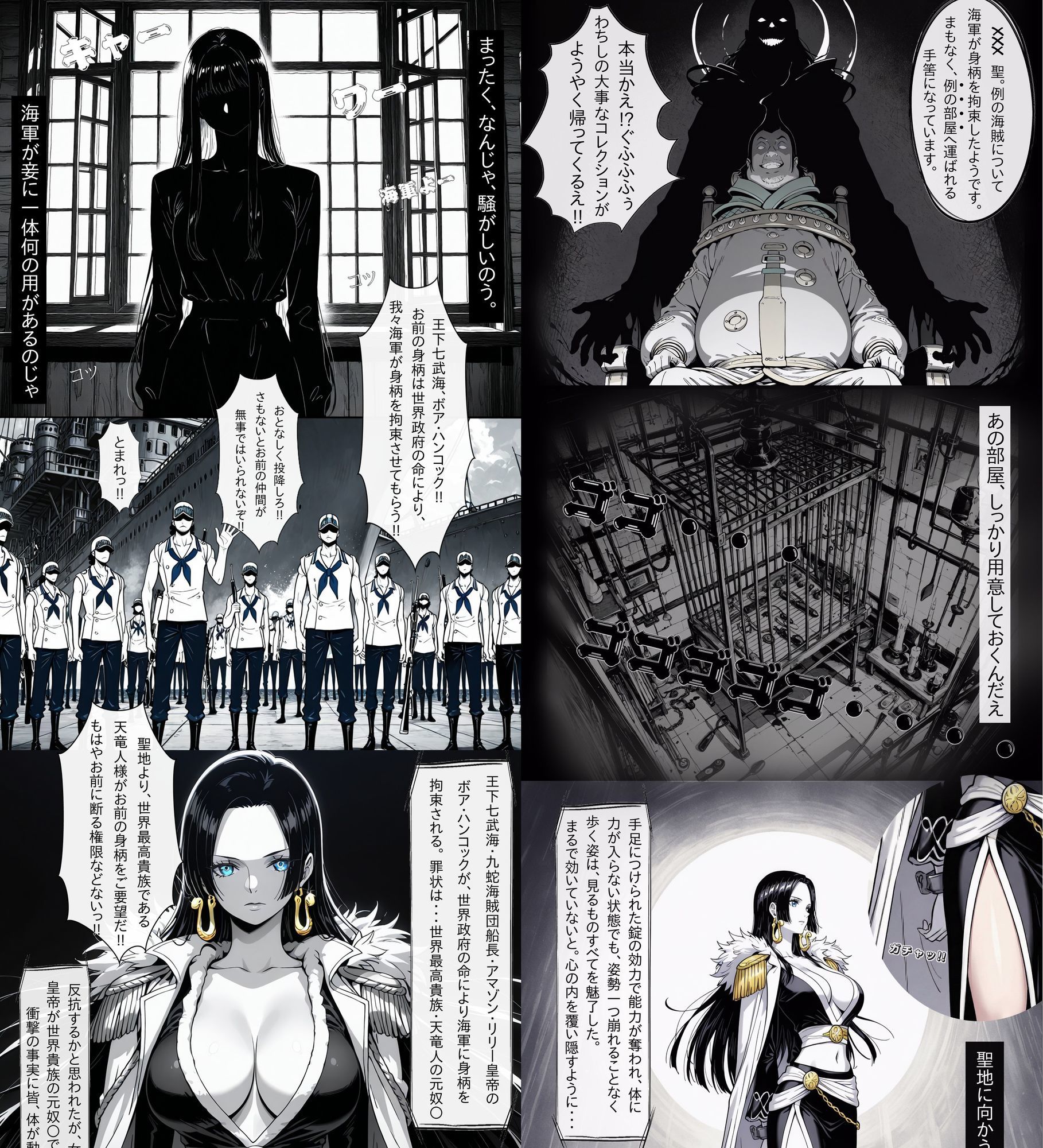 世界最高貴族の手によって快楽に堕ちた美女は海賊女帝 ボ〇・ハンコック - サンプル画像 6