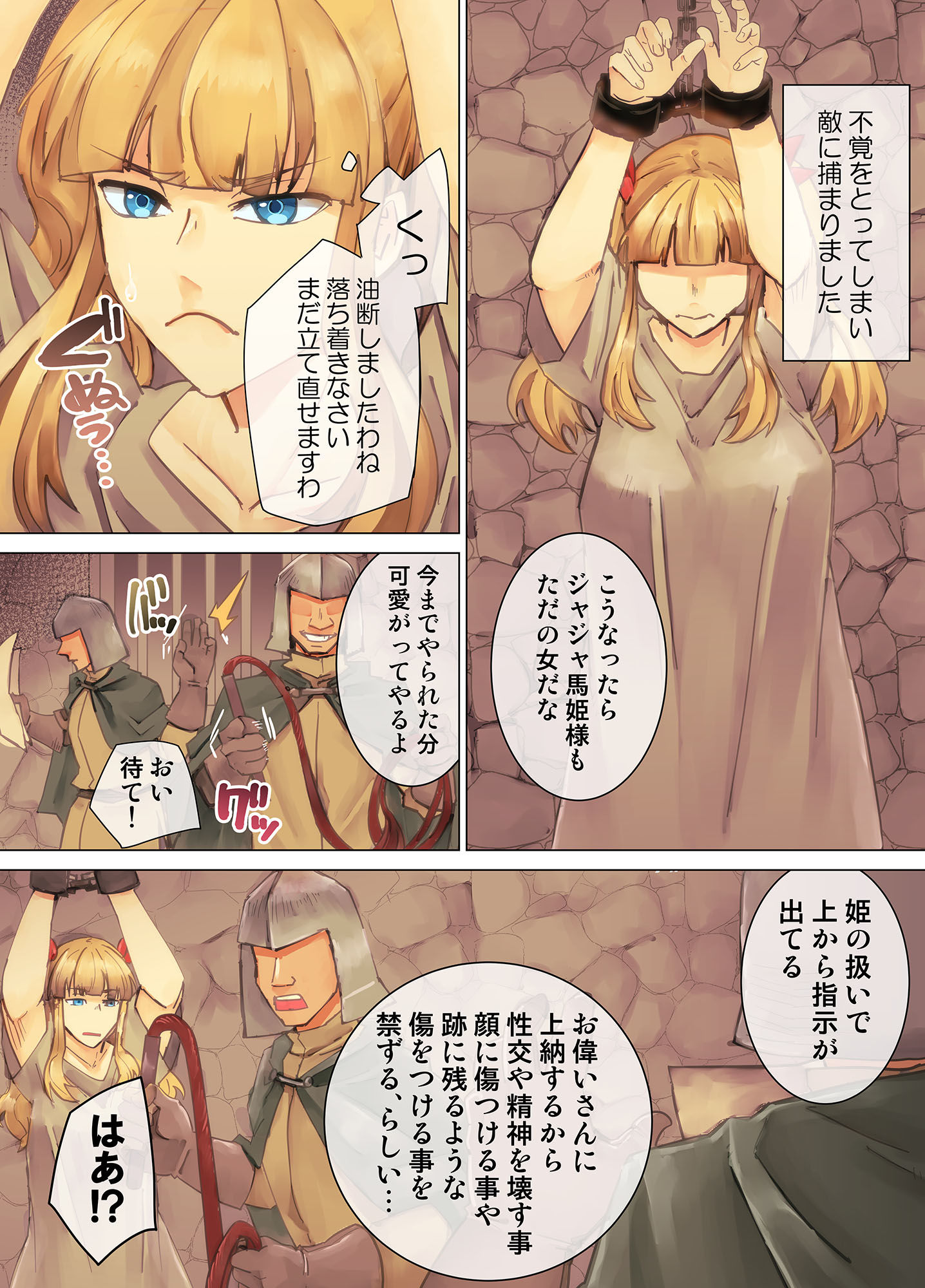 囚われ姫騎士  強●胸辱 - サンプル画像 1