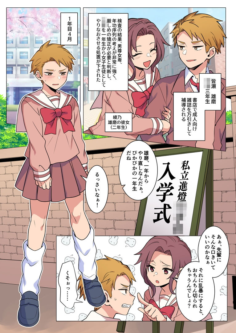 女装退行で矯正される男の子達 - サンプル画像 3