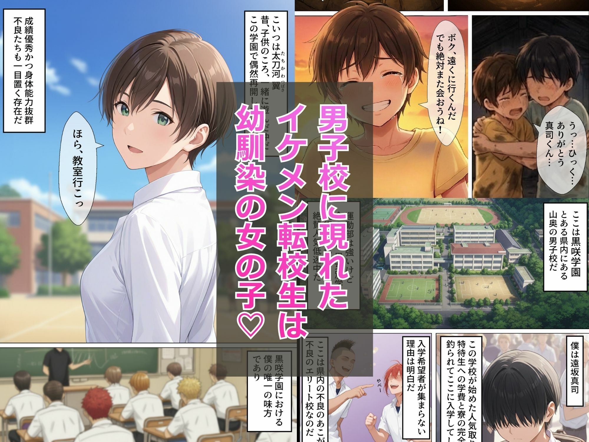 男装女子太刀河翼の受難 〜イケメン転校生のメス堕ち〜 - サンプル画像 1