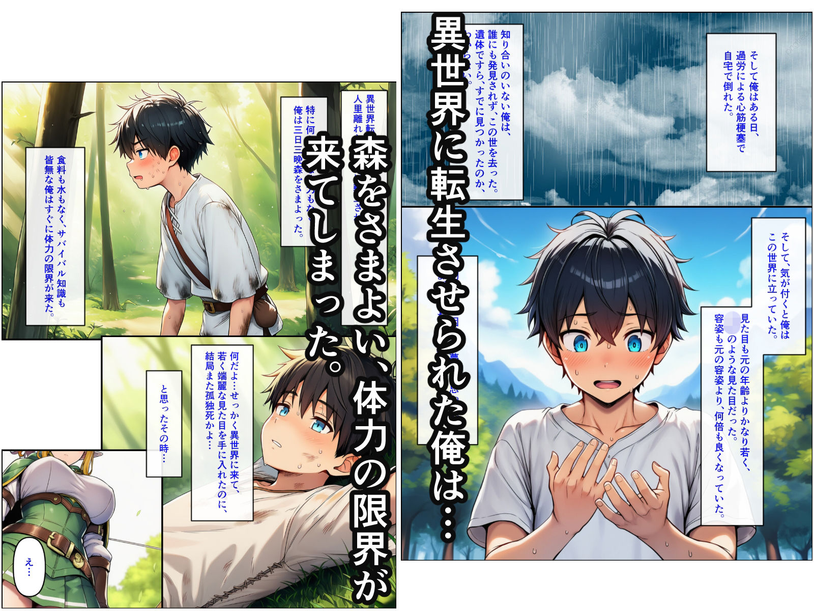 異世界転生して美人巨乳エルフ親子とらぶらぶセックスする話 〜娘編〜 - サンプル画像 1