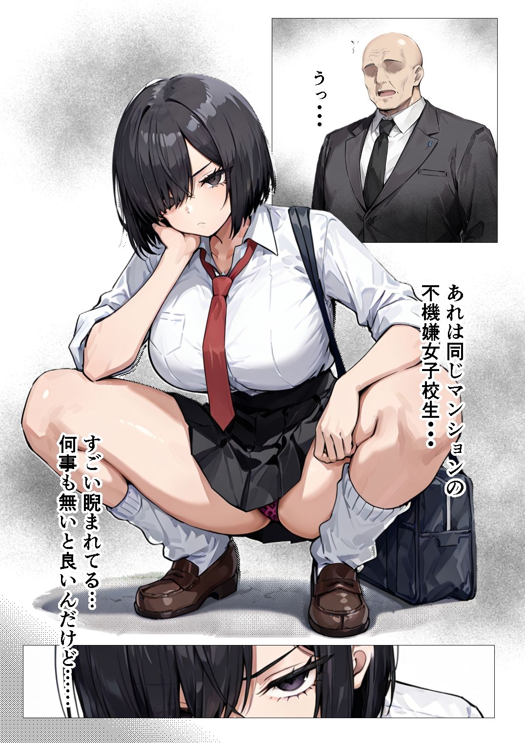 不機嫌J〇とおじさん - サンプル画像 1