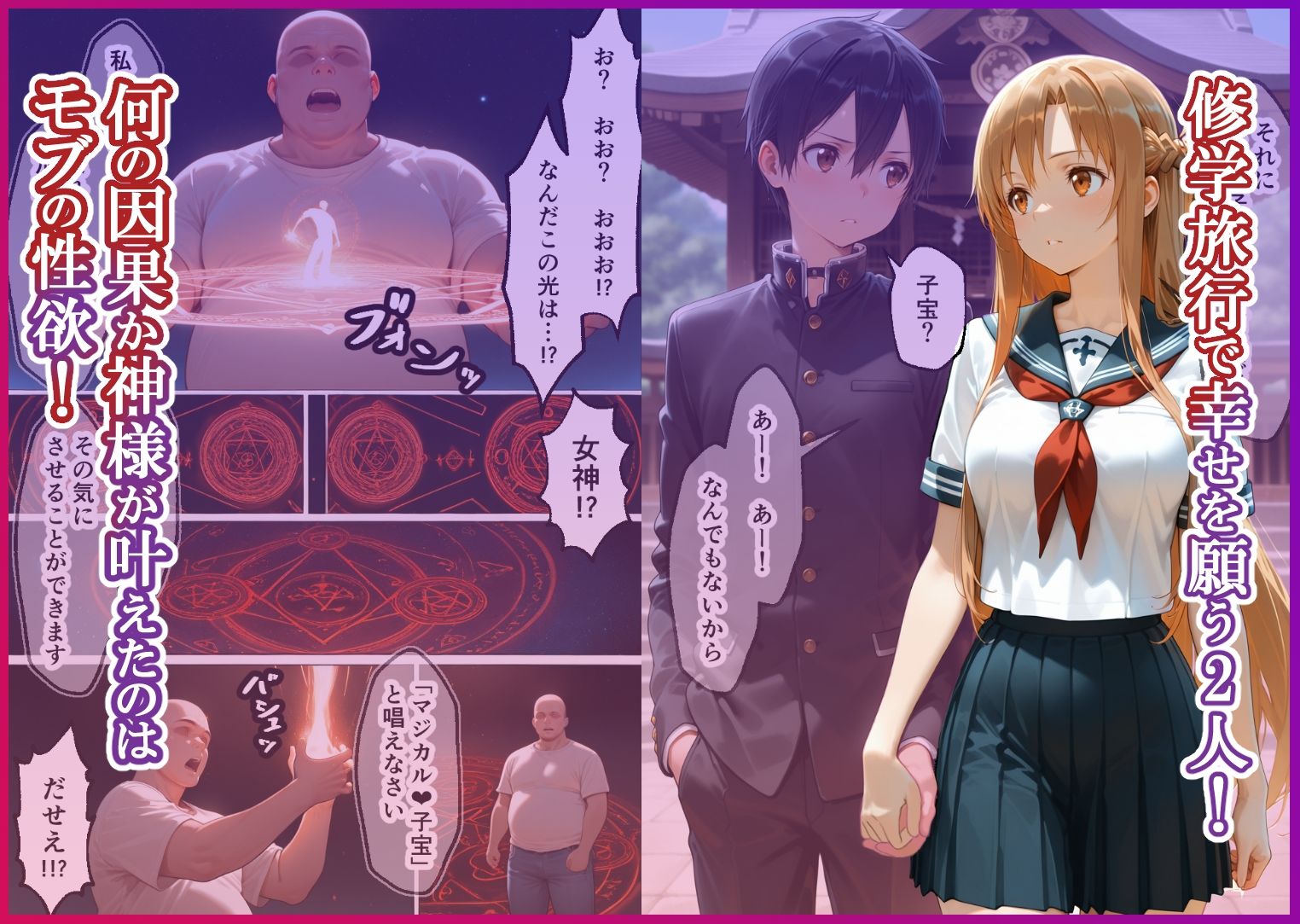 淫紋によって快楽 何度もイかされ寝取られる  アスナ編 - サンプル画像 1