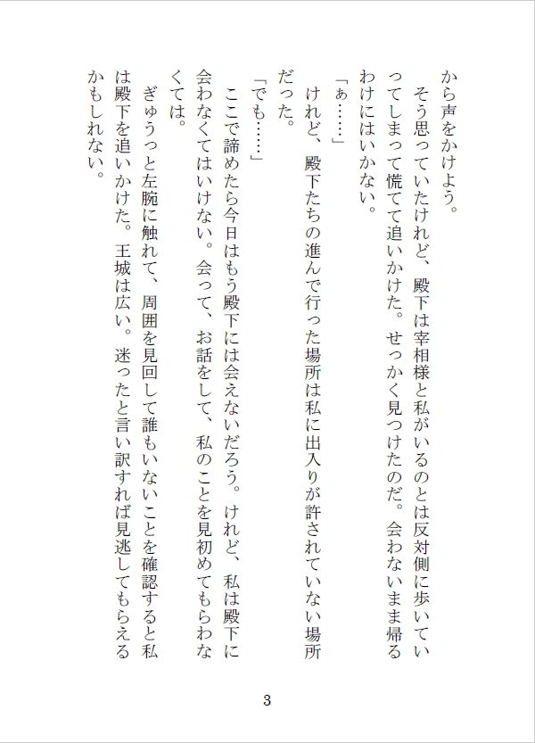 王子の婚約者の座を狙う侯爵令嬢と騎士団副団長の秘めた想い - サンプル画像 3