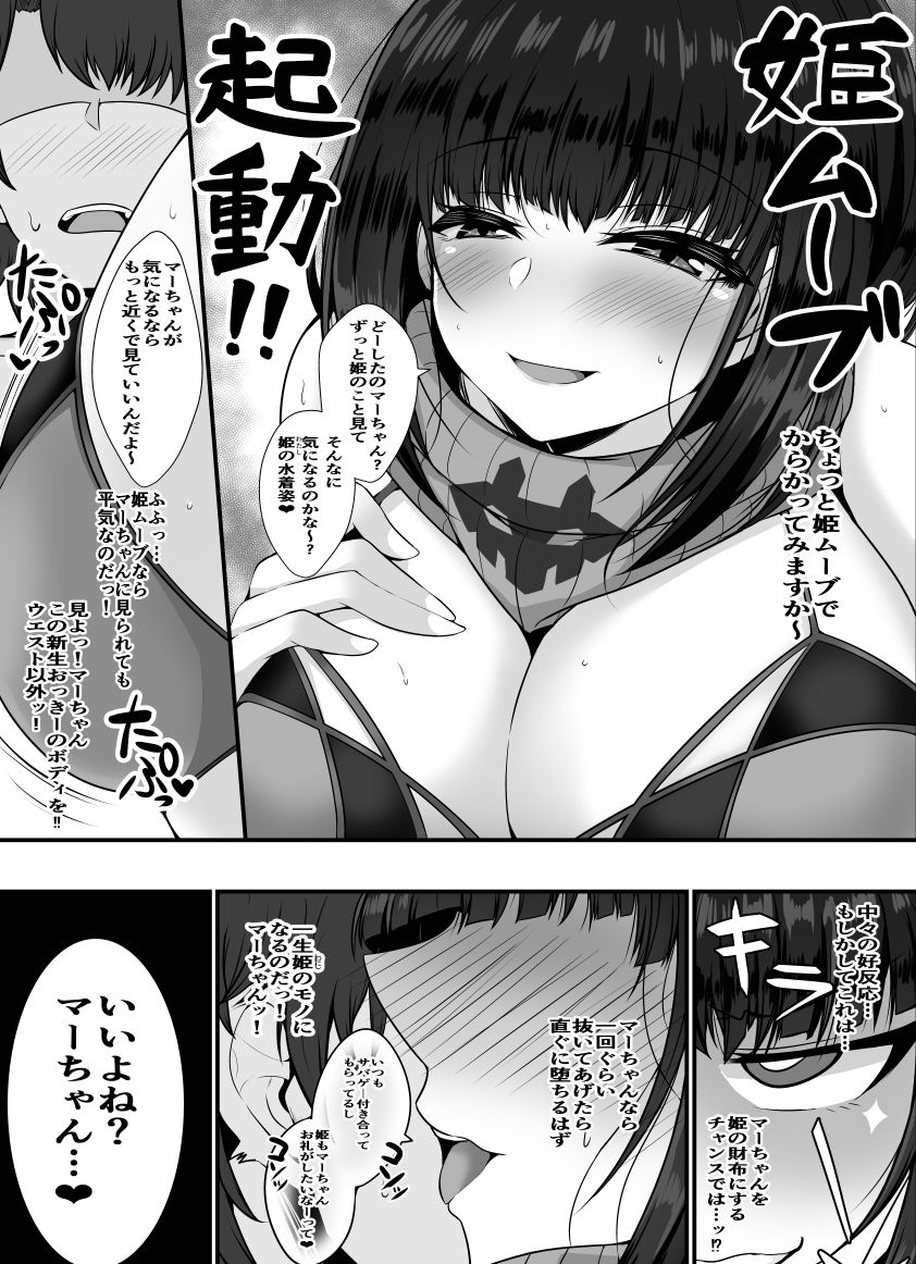 やり待ちマーちゃんを誘惑した姫がチン負けしちゃう本 - サンプル画像 2