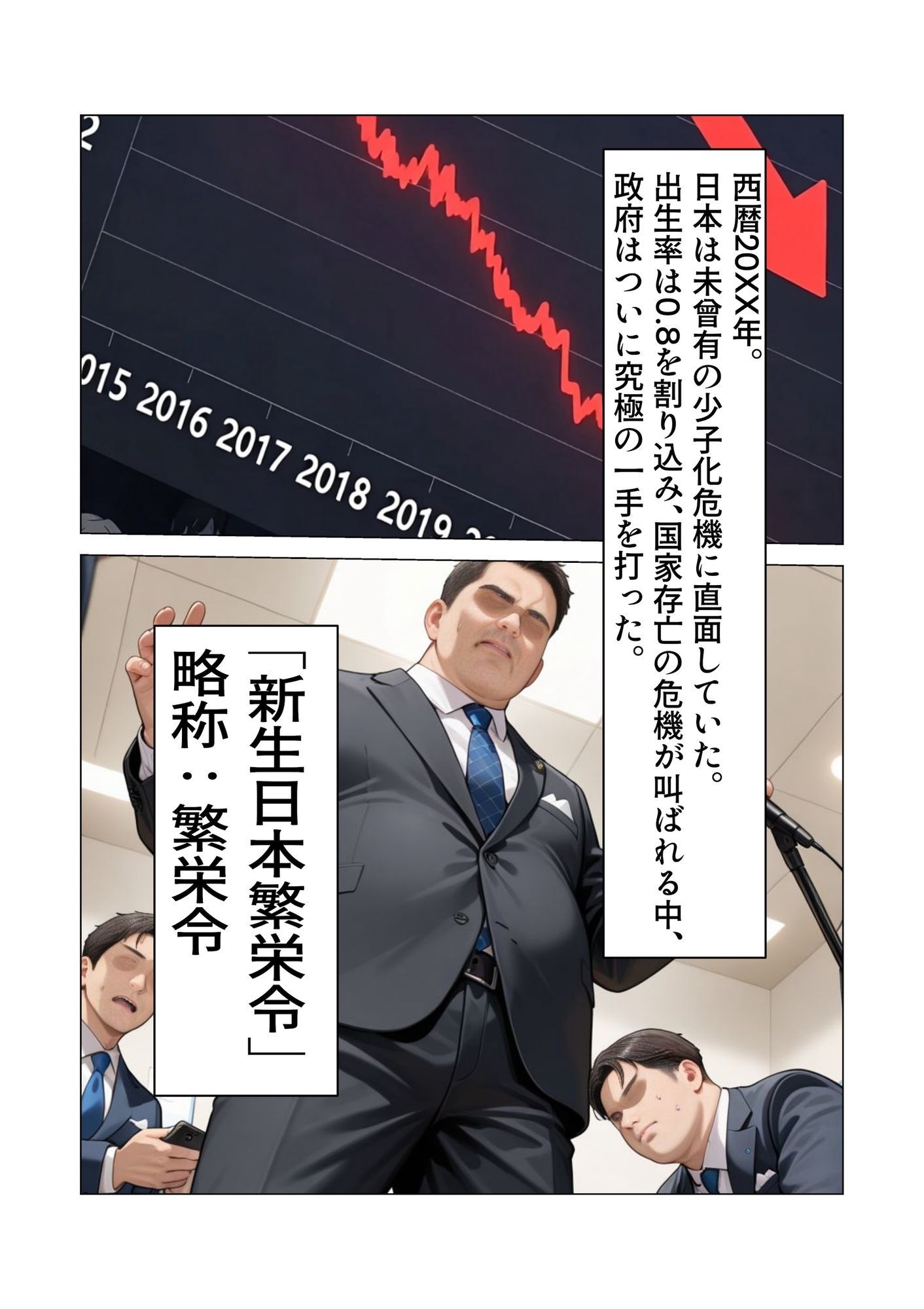 【AIイラスト・漫画集】スマホに届いた性交命令〜ゴミジジイ兄弟の種で子宮パンパン - サンプル画像 1