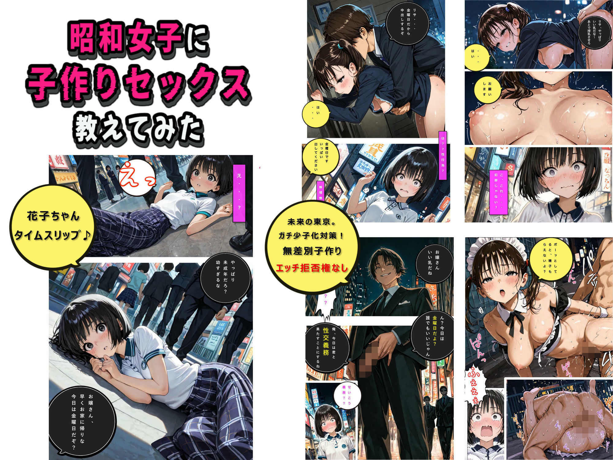 タイムスリップしてきた昭和女子に子作りセックスを教えてみた:昭和女子は妻の祖母？ - サンプル画像 3