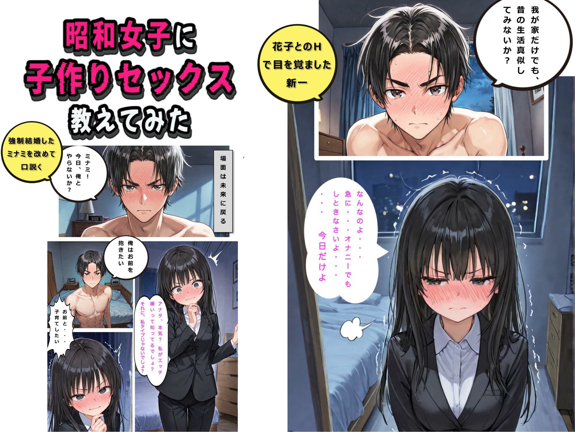 タイムスリップしてきた昭和女子に子作りセックスを教えてみた:昭和女子は妻の祖母？ - サンプル画像 7