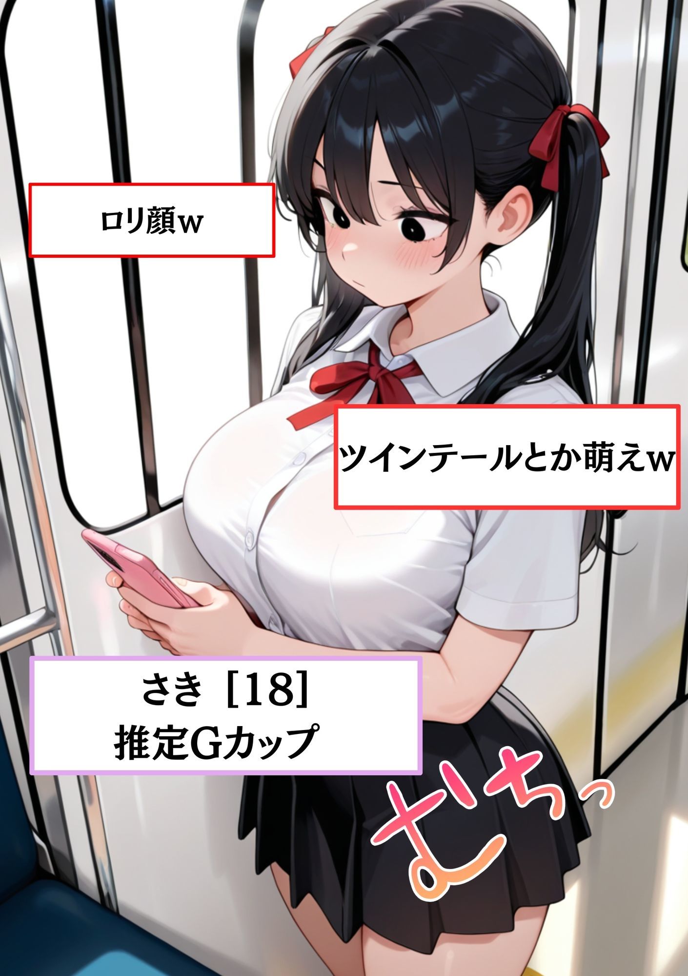 電車でロリ顔女子校生を痴●してハ〆た話。 - サンプル画像 2