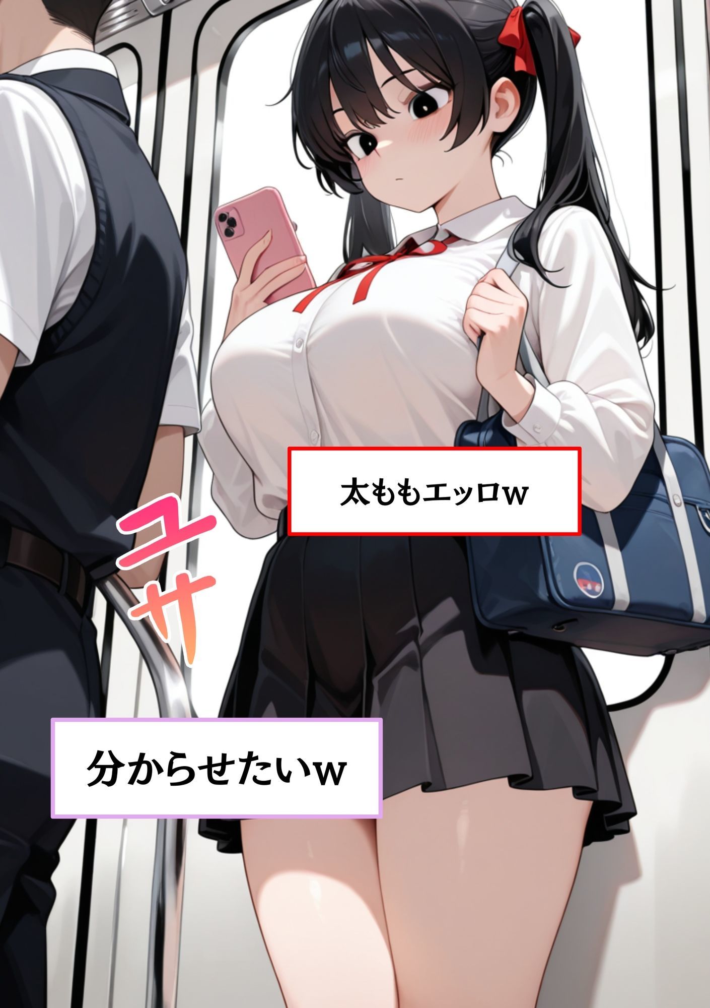 電車でロリ顔女子校生を痴●してハ〆た話。 - サンプル画像 3