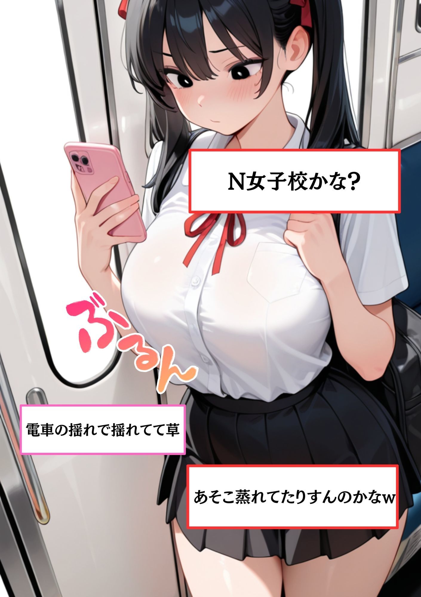 電車でロリ顔女子校生を痴●してハ〆た話。 - サンプル画像 4