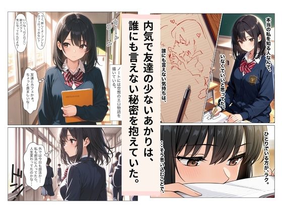 内気なJKがエロノートを見られて放課後の部屋で生ハメ中出しされてイカされちゃう話 - サンプル画像 1