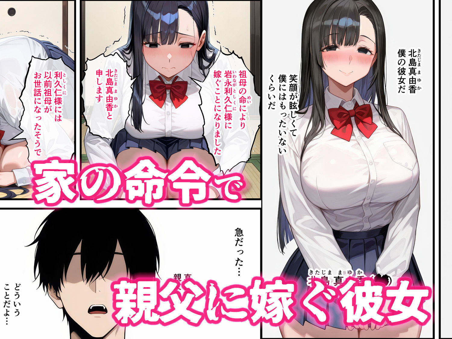 父の子を孕む彼女、彼女が母になった日〜最愛の彼女が寝取られて、父とボテ腹セックスの日々を過ごす - サンプル画像 3