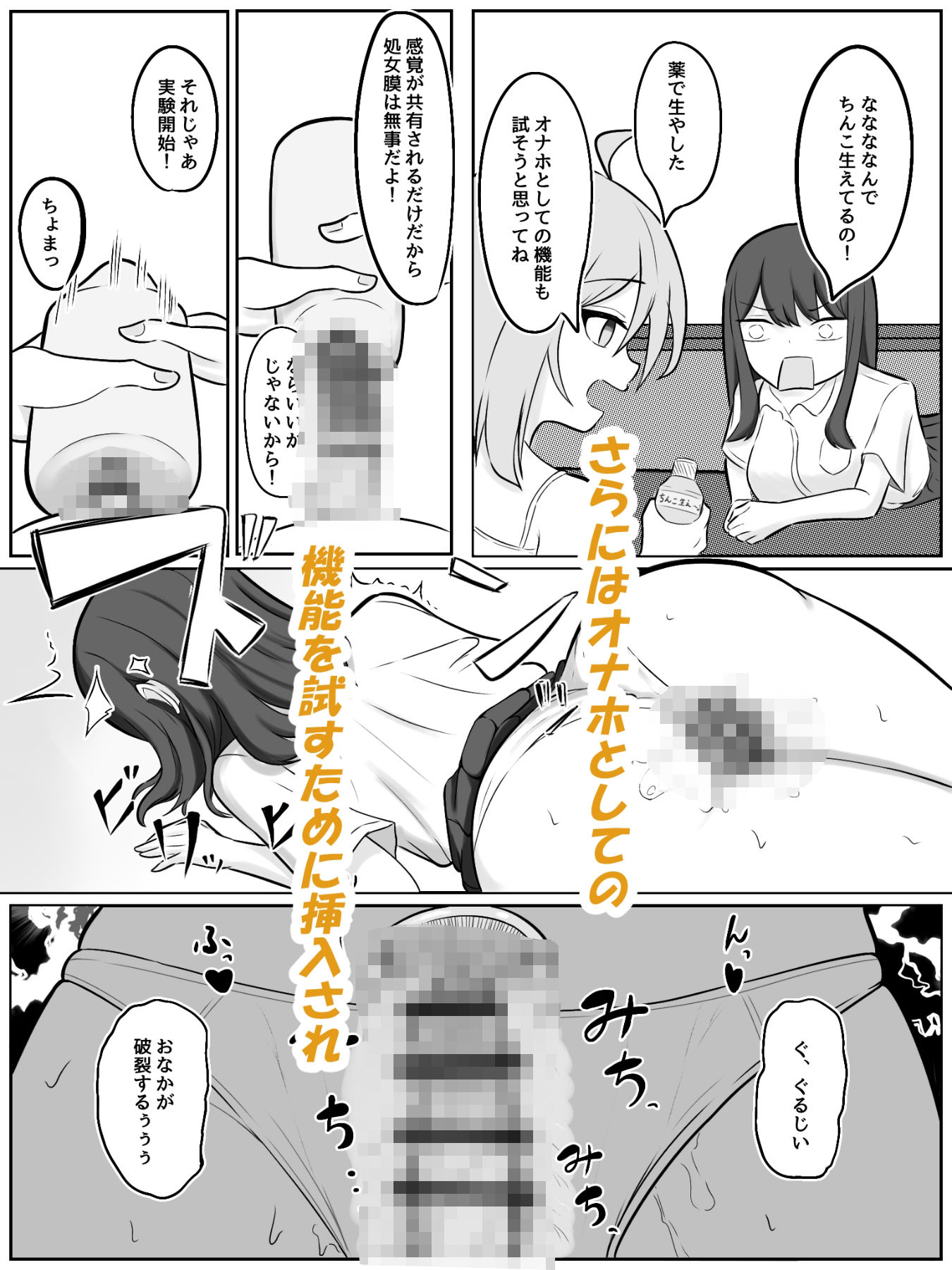 ふたなり化したバカ2人に犯●れる - サンプル画像 6