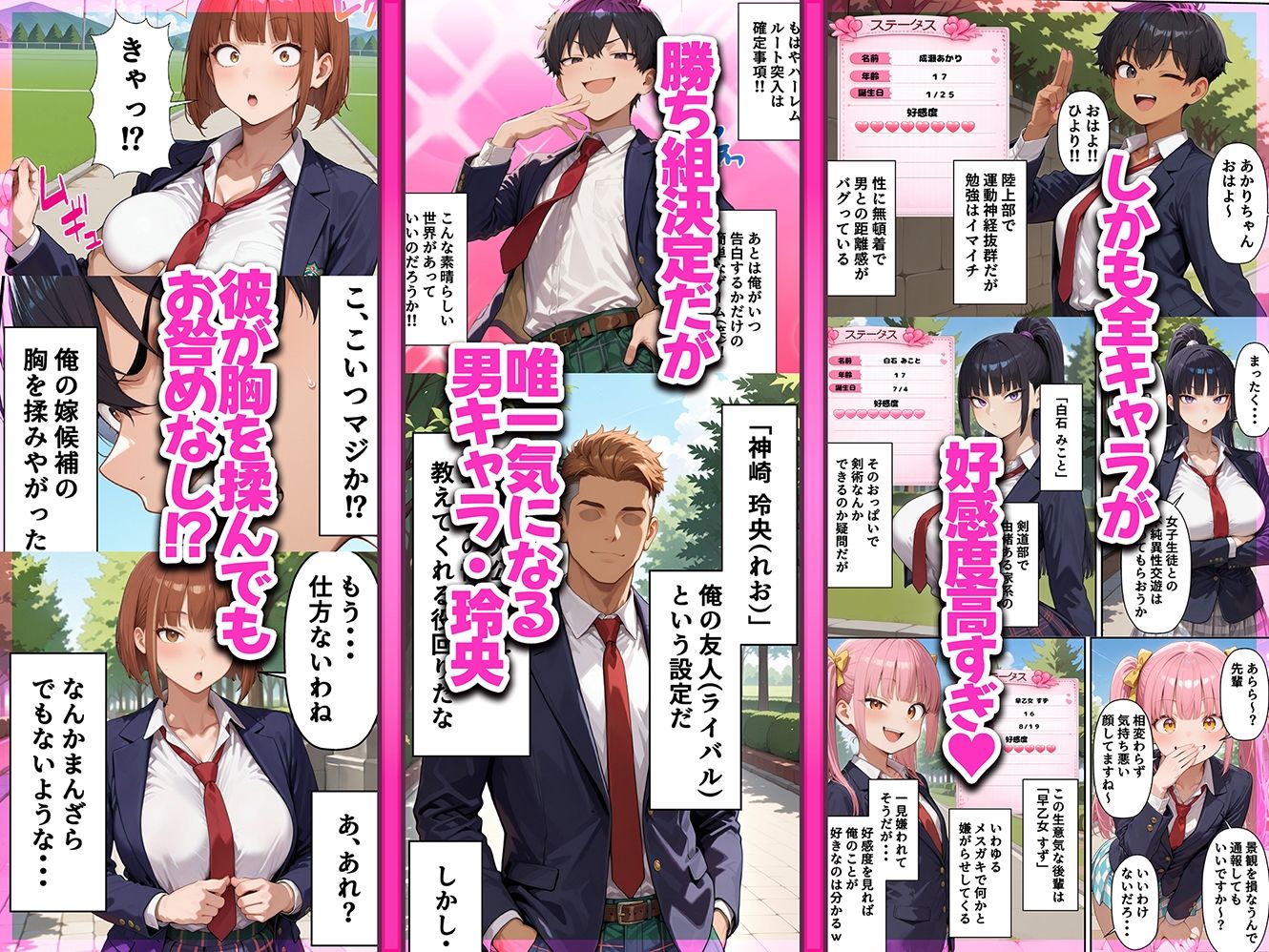 ギャルゲー世界に転生したら、ヒロイン達がライバルキャラに次々と寝取られた - サンプル画像 2