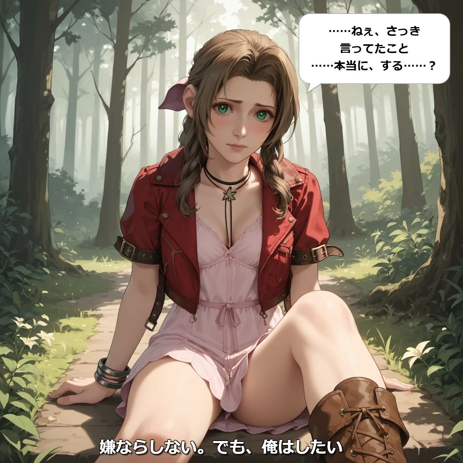 【フルカラー漫画】木漏れ日の調べに濡れて――。エアリ●と迷い込む、白昼の秘め事 - サンプル画像 1