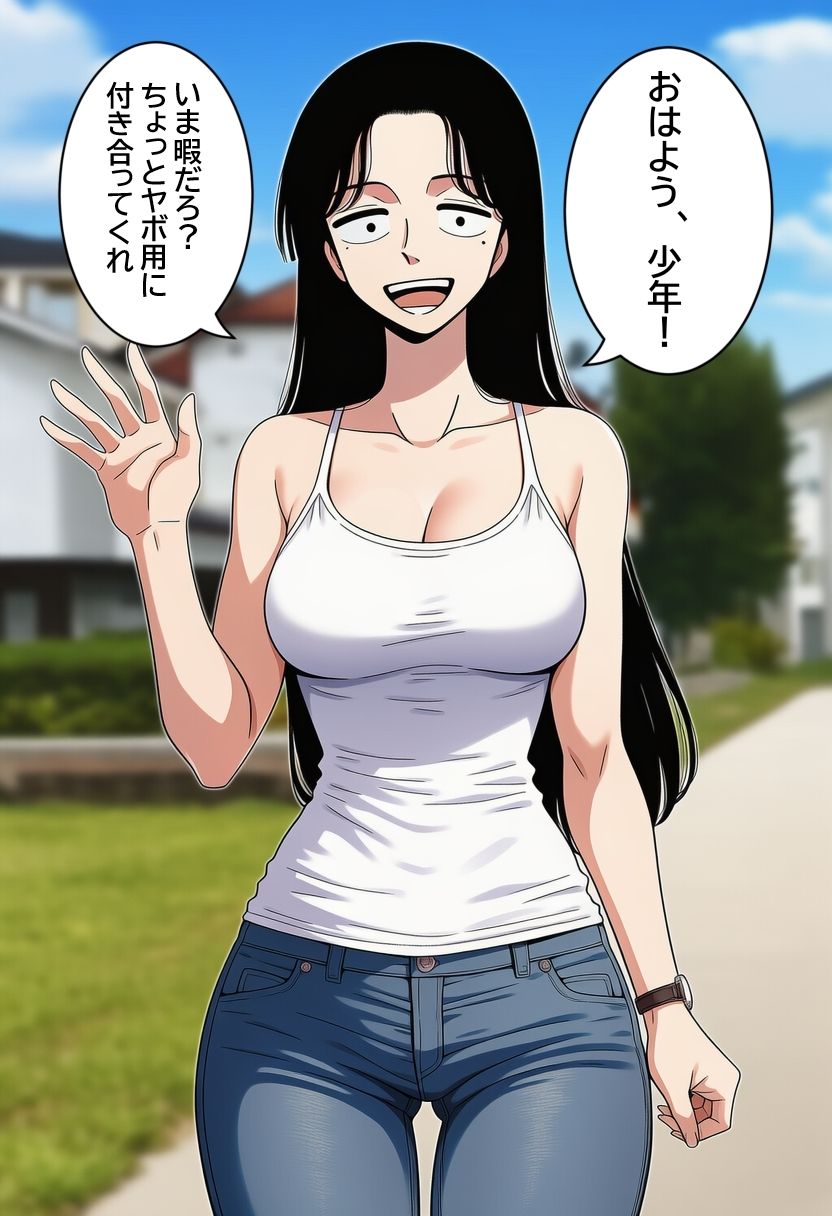 僕のことを「少年」と呼ぶ近所のお姉さんに、無責任中出しして孕ませる。 - サンプル画像 1