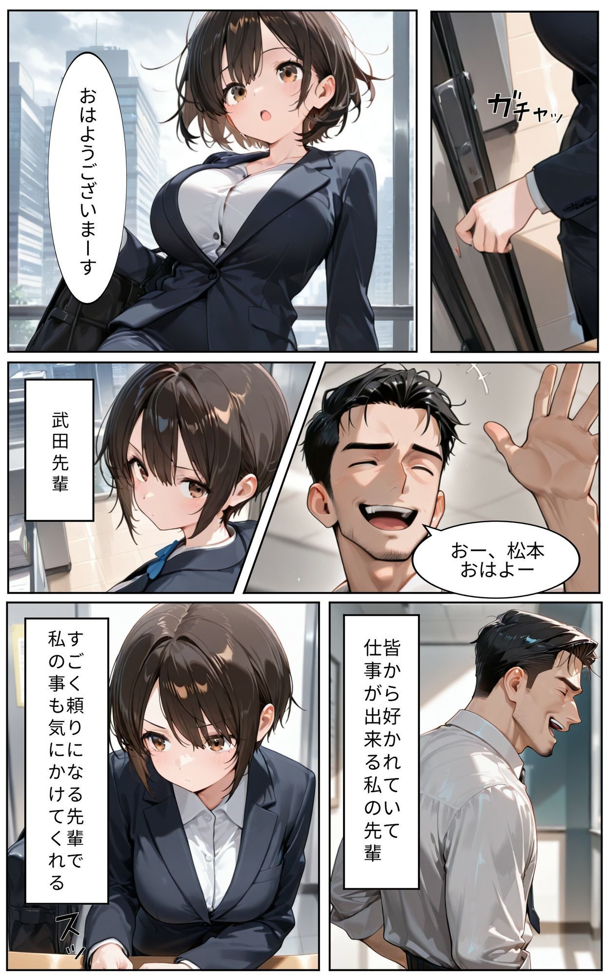 後輩OL先輩と家でヤる - サンプル画像 1