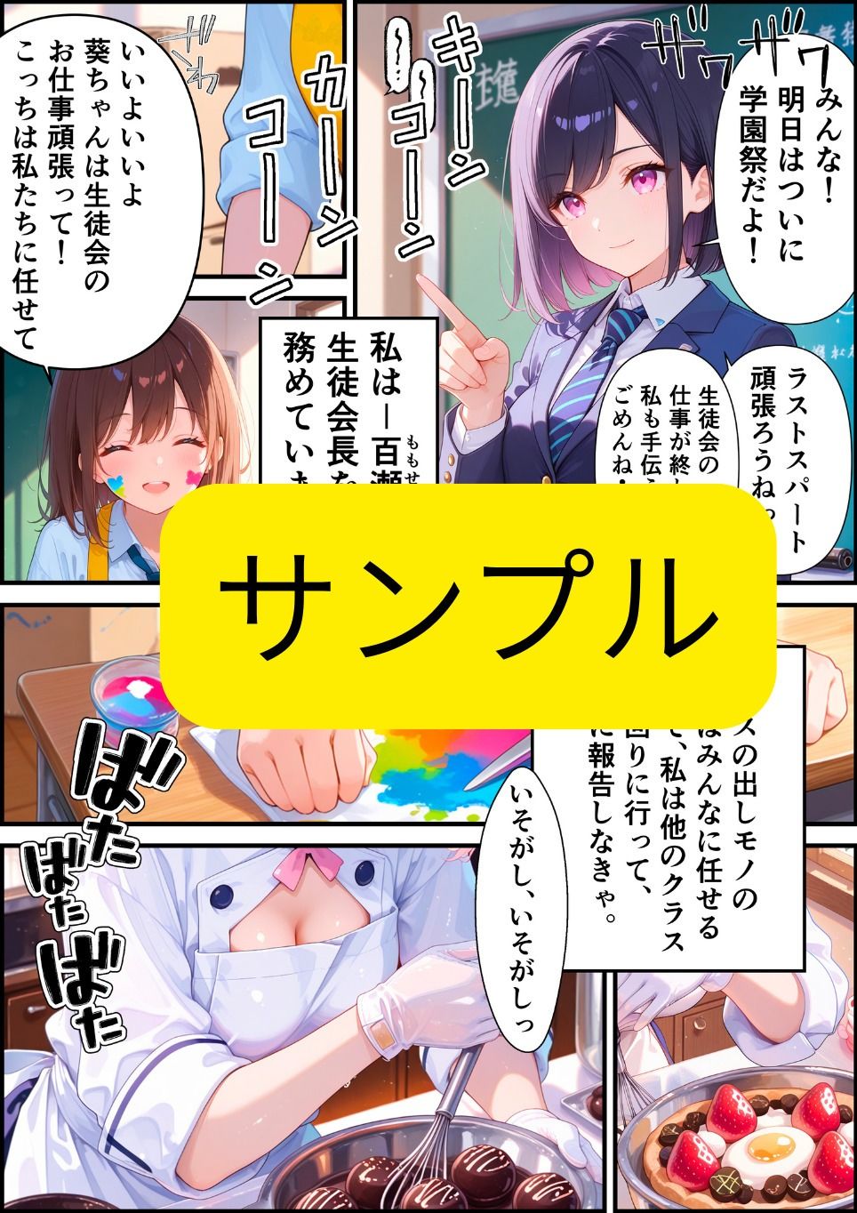 僕の生徒会長は隠れ巨乳です - サンプル画像 1